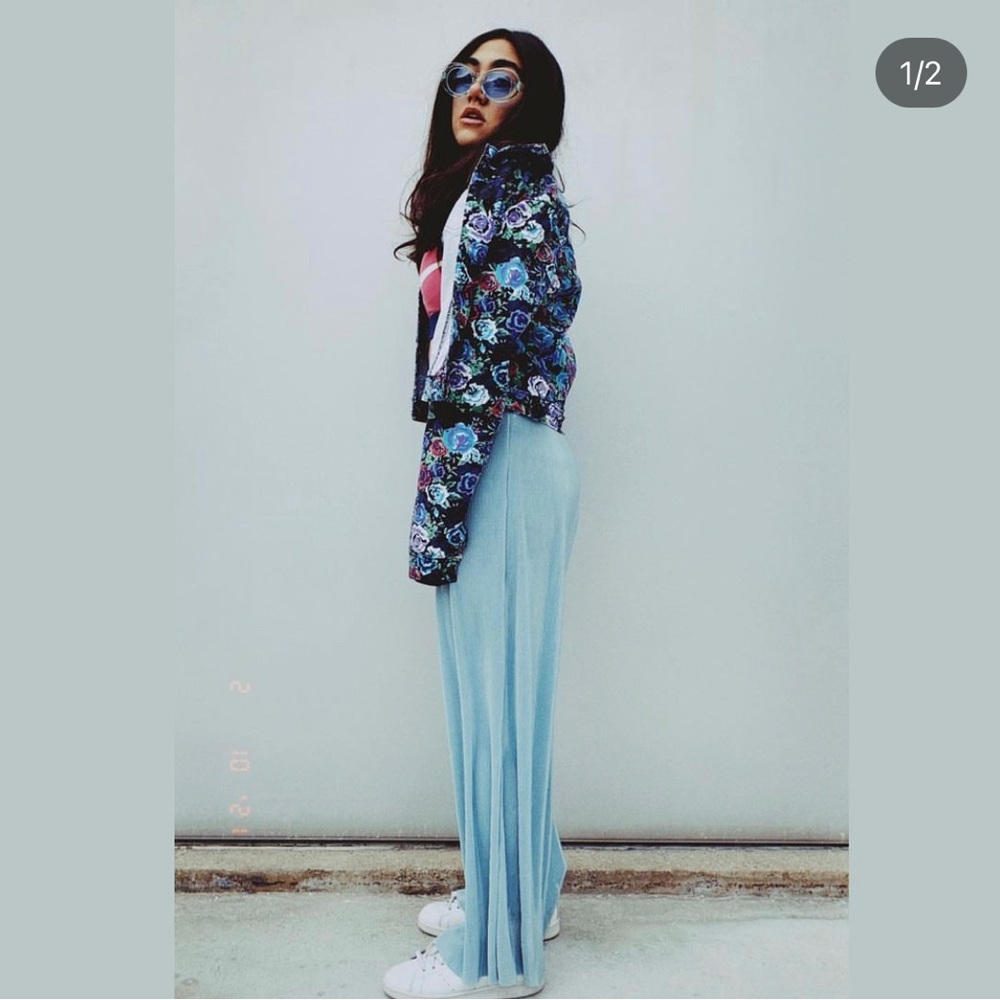 S Floral Denim Jacket